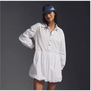 Anthropologie Maeve Bubble-Hem Shirt Dress Size XS